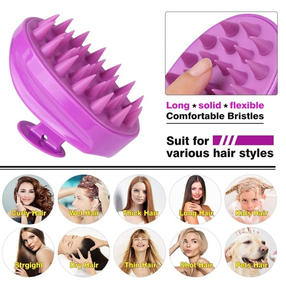 NEW 3 in 1 Facial Cleansing Brush, Wet and Dry Shampoo Brush Scalp Massage Brush - Picture 6 of 6